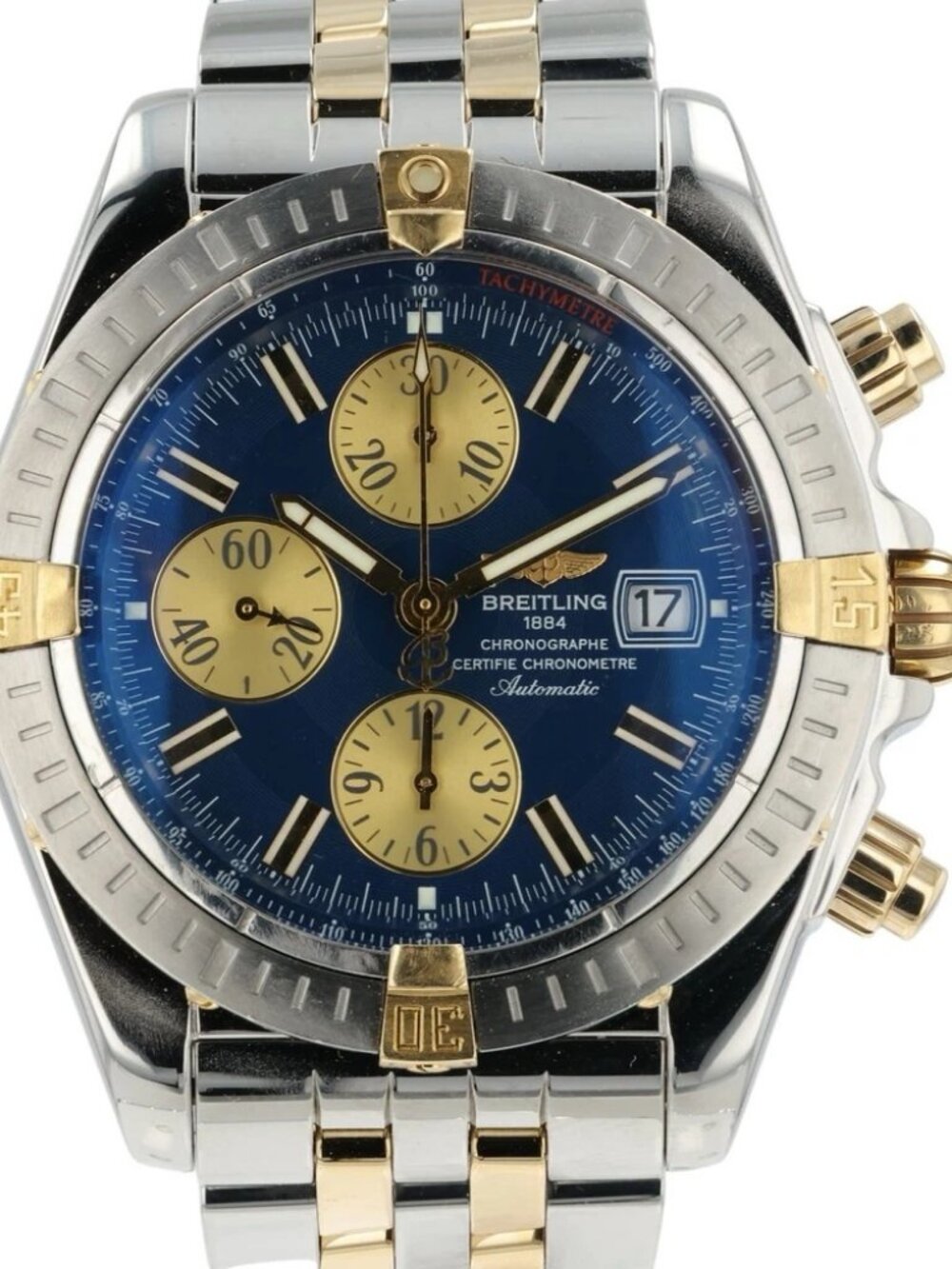 Breitling Chronomat Blue Dial Gold & Steel 44mm Automatic Men’s Watch